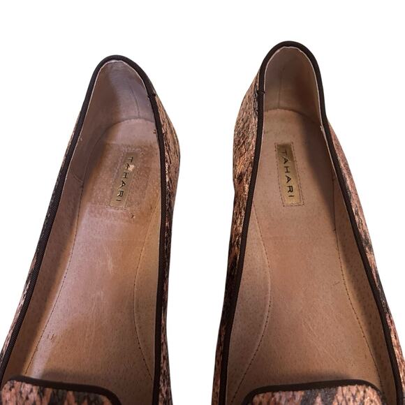 Tahari Women’s Clementine Snake Print Flats Loafers Shoes Size 8 1/2M - Picture 3 of 13